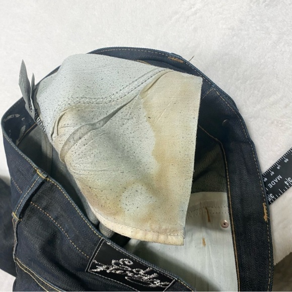 Ed Hardy Men’s Straight Leg Jeans Size 34 x 32 Dark Wash - Picture 14 of 16